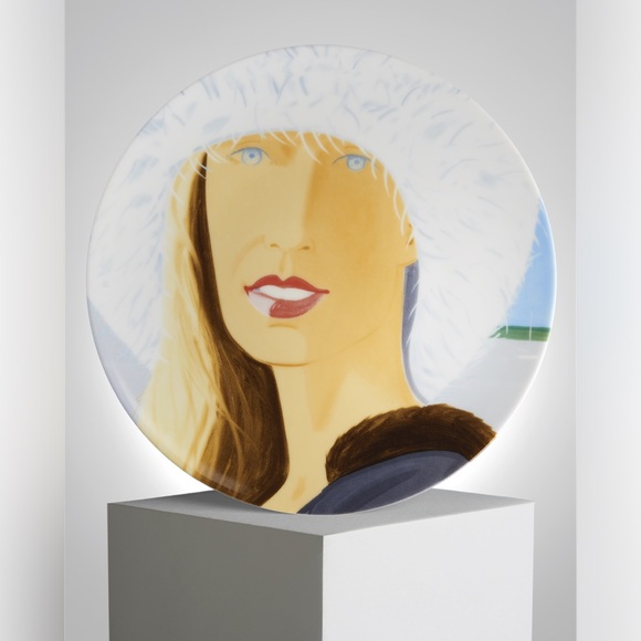 “Jessica” by Alex Katz Porcelain Dessert Plate - Picture 1 of 4